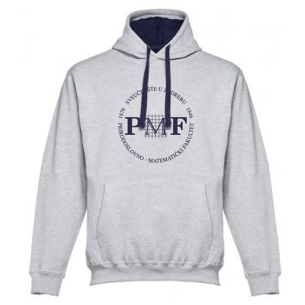 Sivi hoody PMF dvobojni